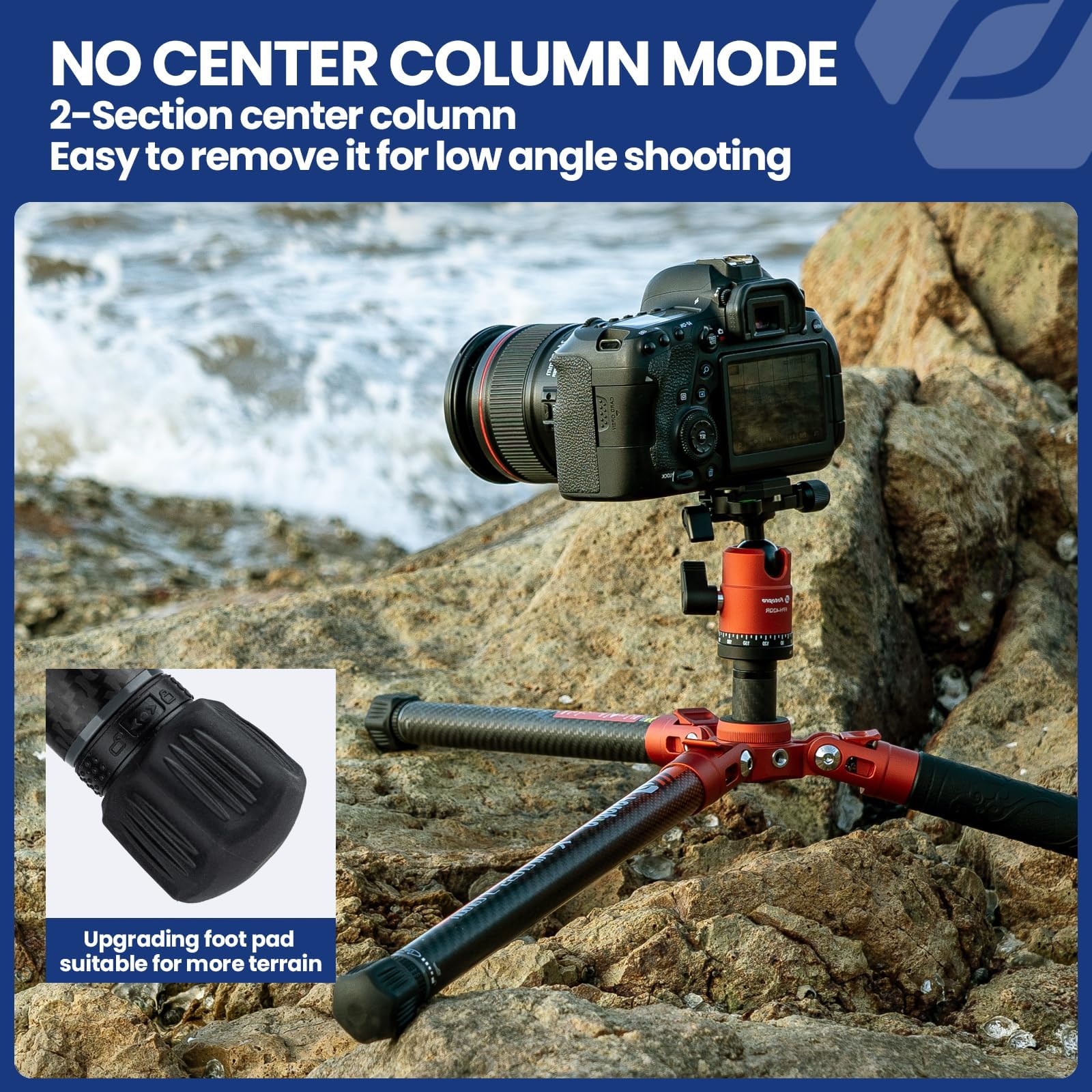 Fotopro 163cm Carbon Fiber Camera Tripod With Monopod - View #3