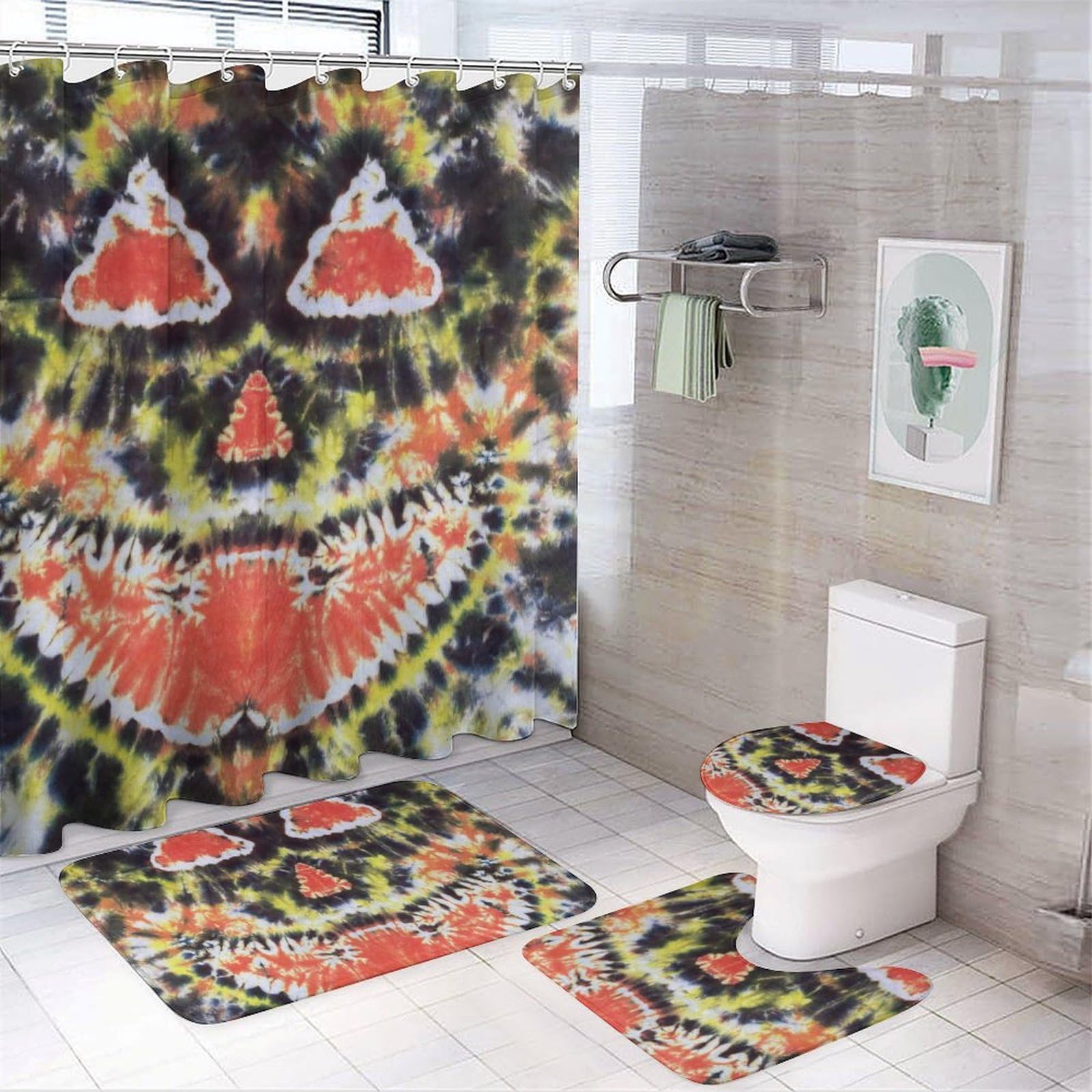 Rideau de douche pour décoration d'intérieur et ambiance spa à la maison
