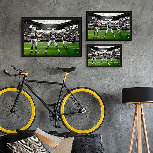 Miniatura 8 de Sporticulture NFL - Arte de pared enmarcado de fútbol americano de la NFL, Las Vegas Raiders, Davante Adams, Maxx Crosby, póster con imagen para