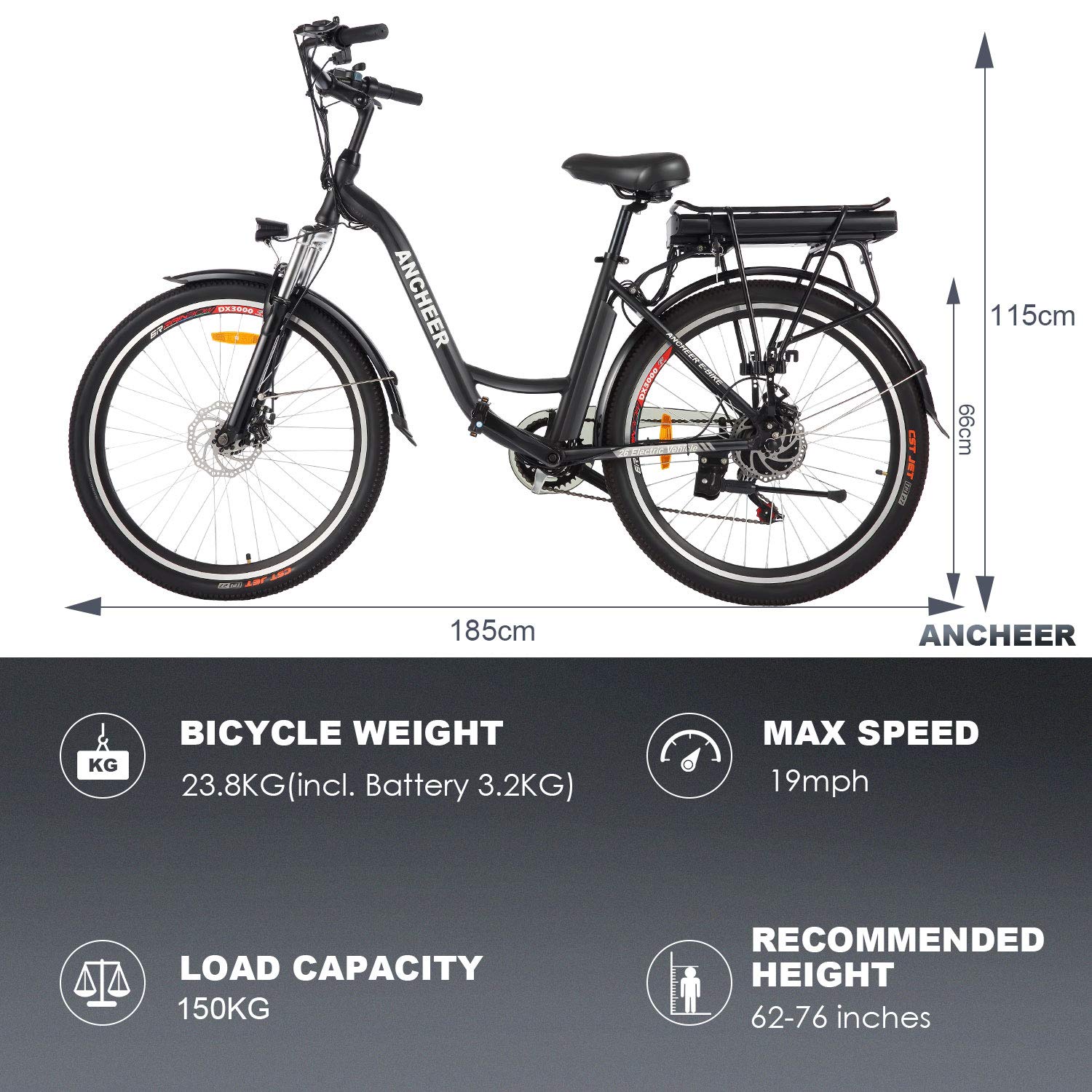 Amazon | 自転車 クロスバイク マウンテンバイク ロードバイク26インチ 