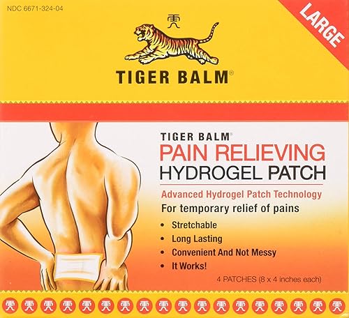 Tiger Balm Parche grande para aliviar el dolor 4 unidades 4 unidades paquete de 3 Tiger Balm Parche grande para aliviar el dolor 4 unidades 4 unidades paquete de 3