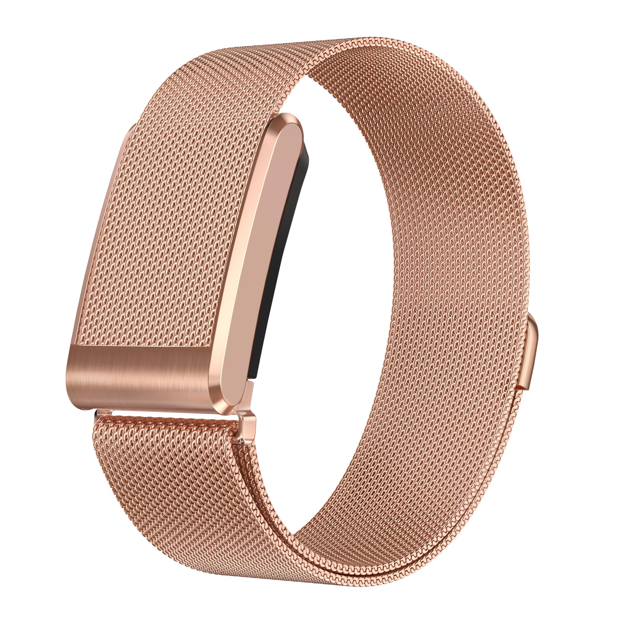 VeveXiao Stainless Steel Milanese Loop Strap Compatible With Whoop 5.0 One/Peak, Breathable Sports Strap Sweat Absorption Band with Metal Frame Connector for Men Women (Rose gold, Whoop 5.0 One/Peak)