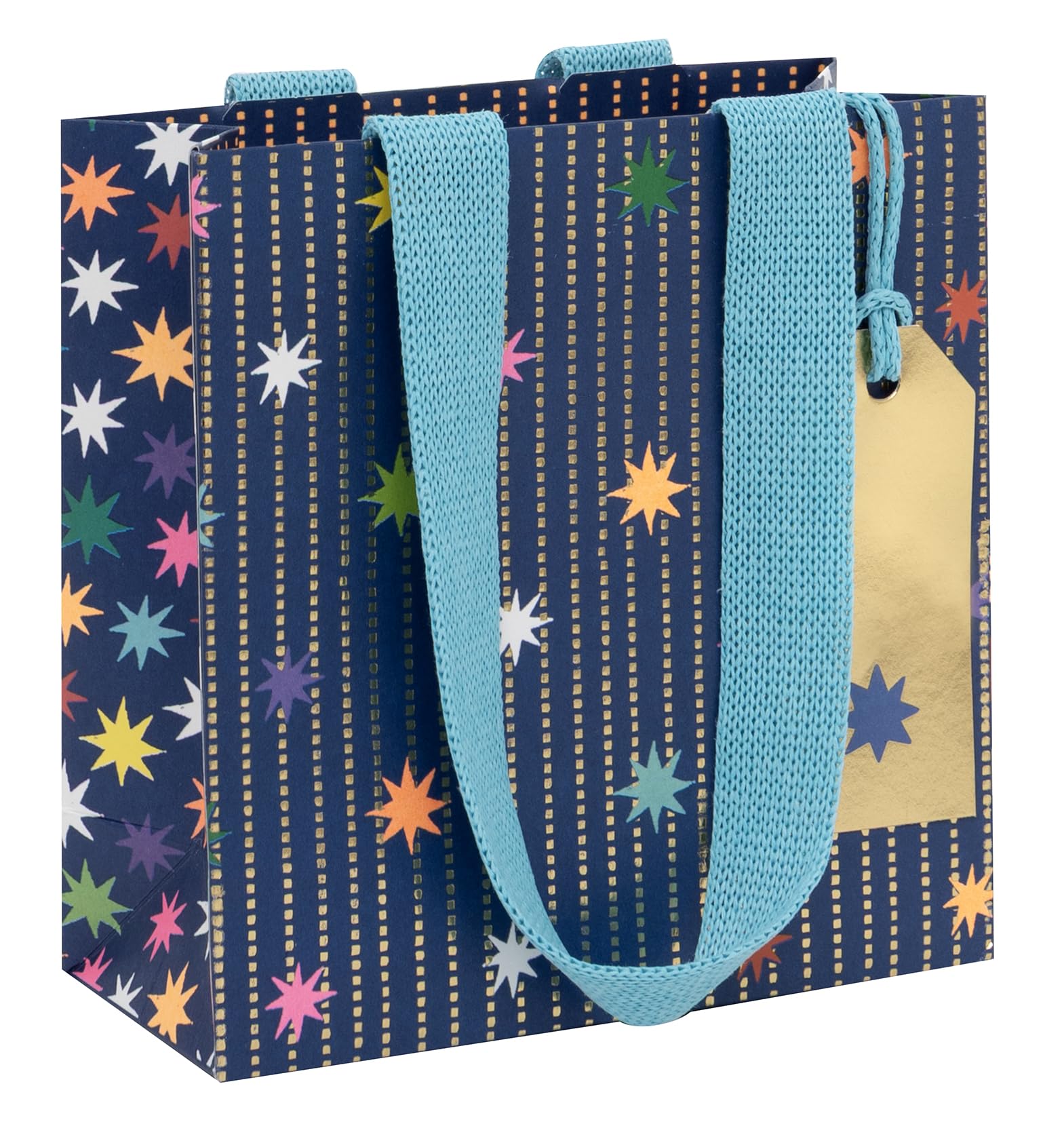 Glick M Small Gift Bag - Star Garland Navy Design - 140 X 140 X 60M