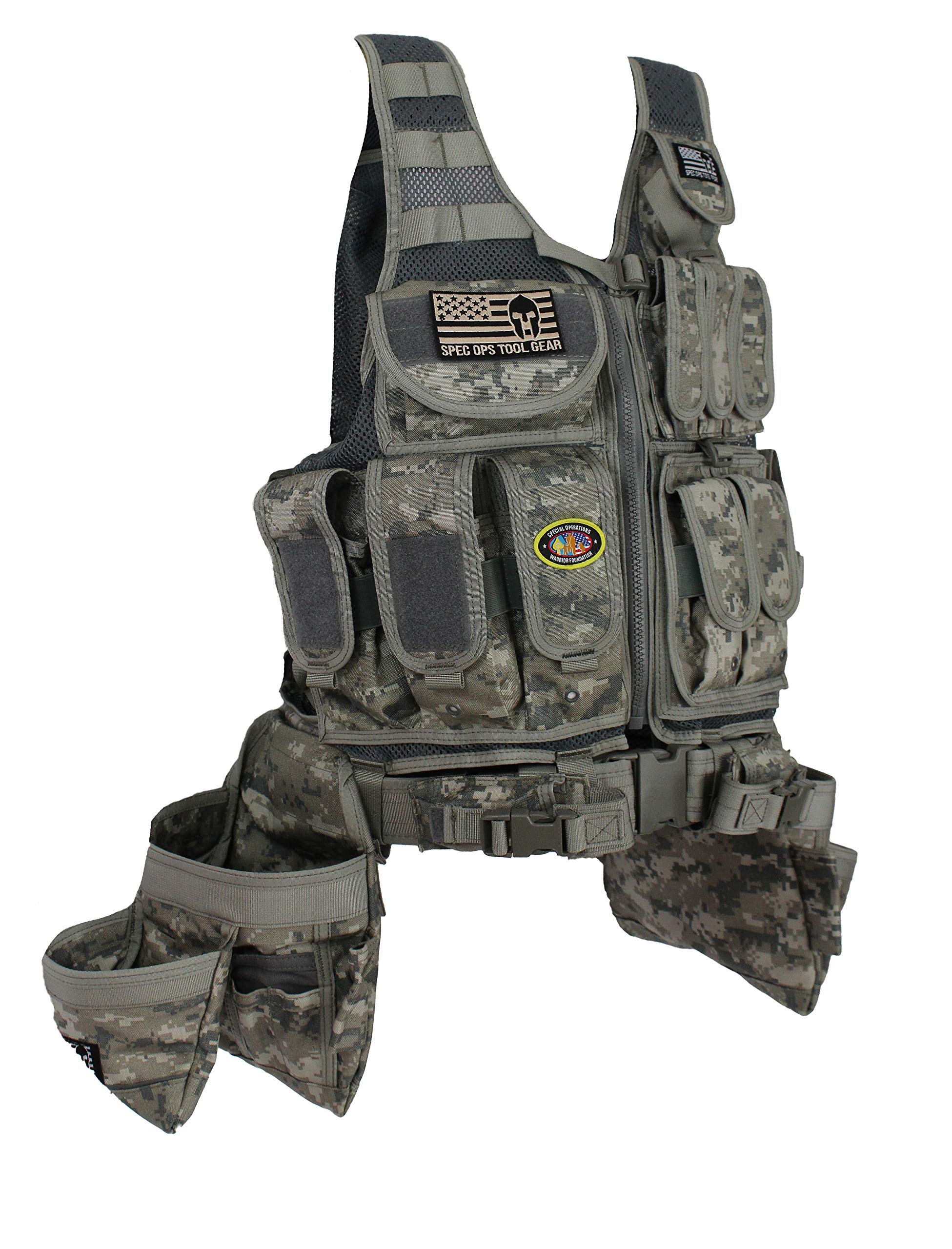 Spec Ops Tool Gear SF18 DELTA Tactical Vest Tool Belt with Medium Pouches, Weight Dispersal