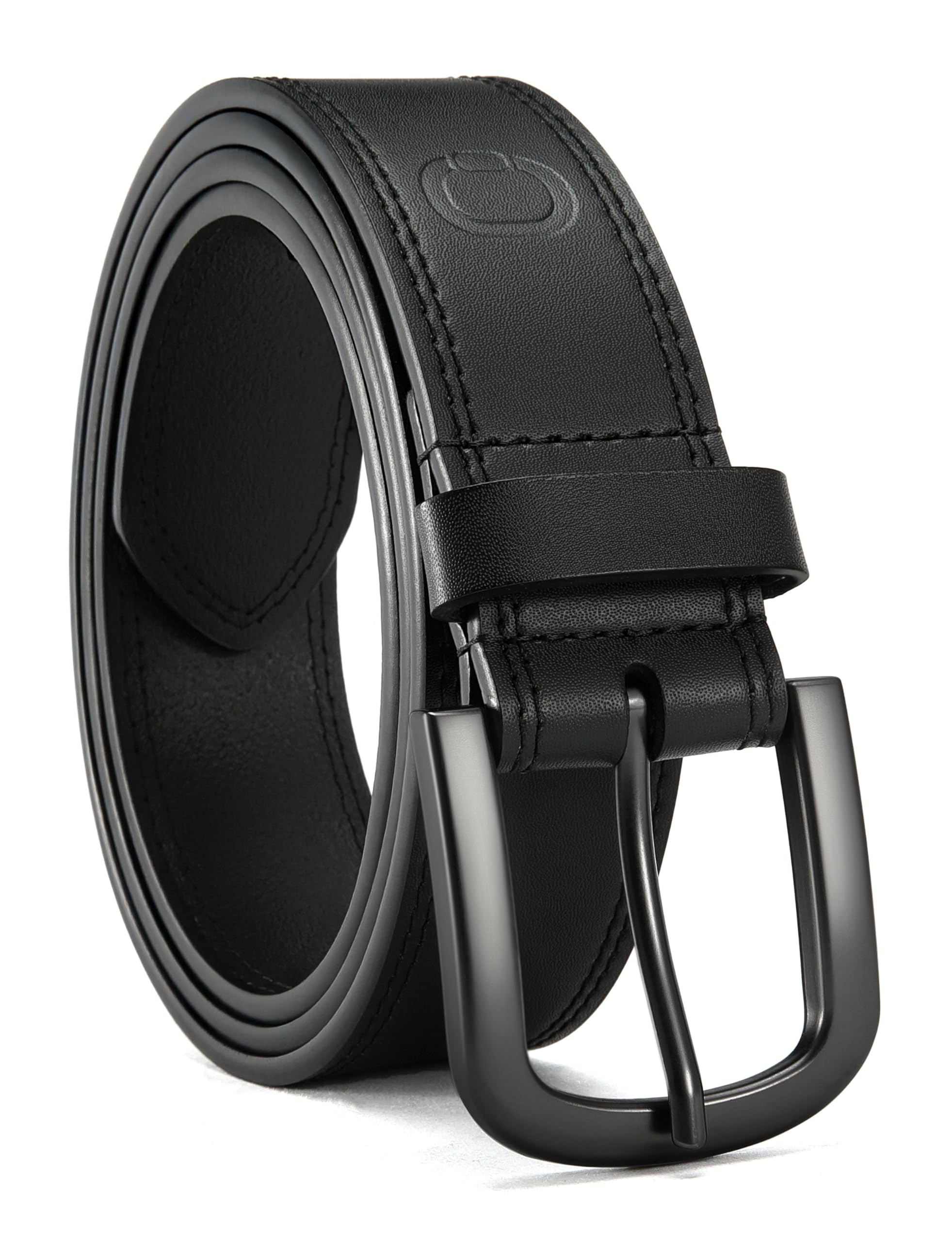 CHAOREN Mens Belts Casual for Jeans - Full-Grain Leather, Durable Cowhide