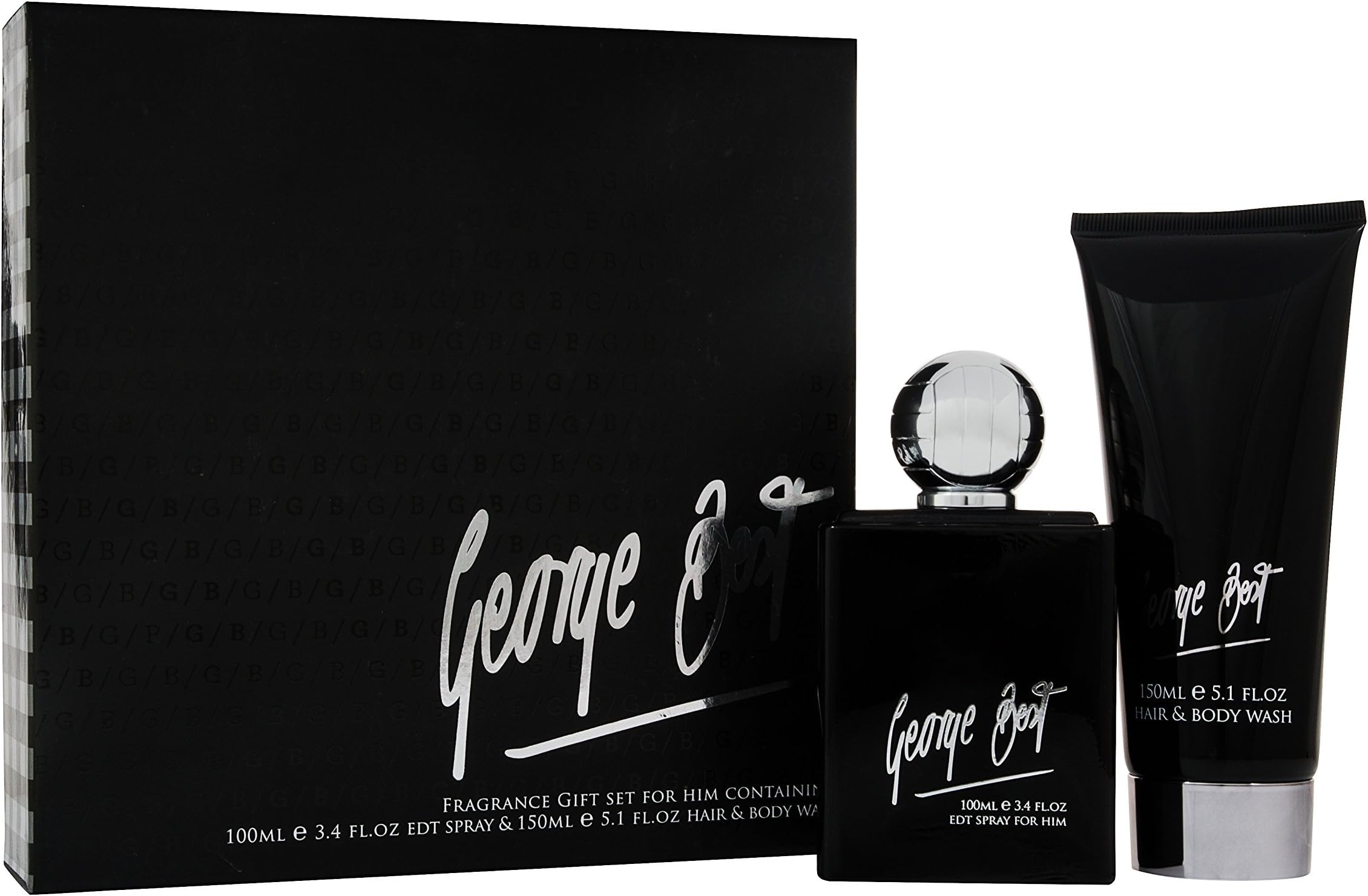 George Best Silver Edition Eau de Toilette Gift Set for Him, 100 ml