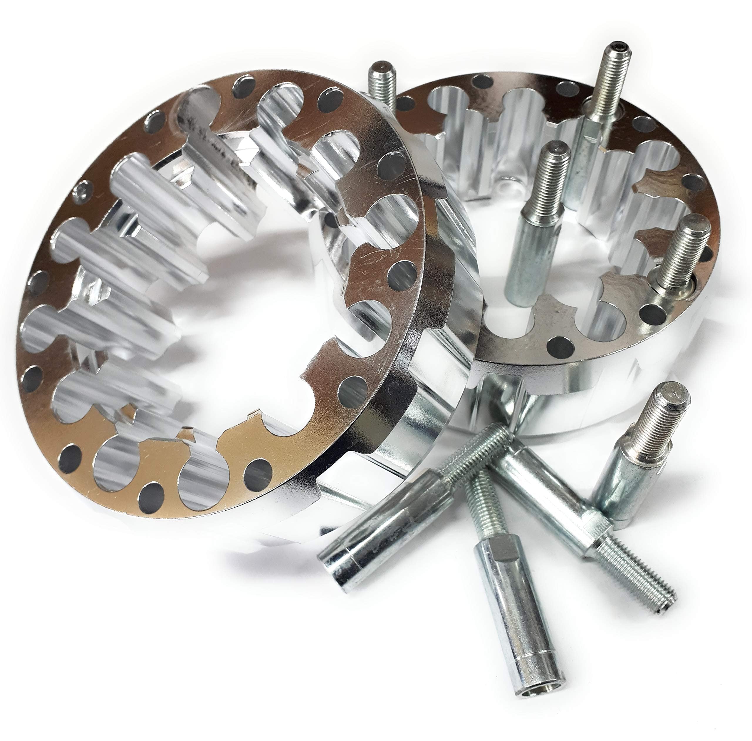 Separador Espaciador Extensor Rueda Delantera-Trasera Solo Compatible con CF Moto Quad ATV Ancho Amplia 45mm por Rueda 4/110 con Alargadores De Metrico 10x125 Set para 2 Ruedas.