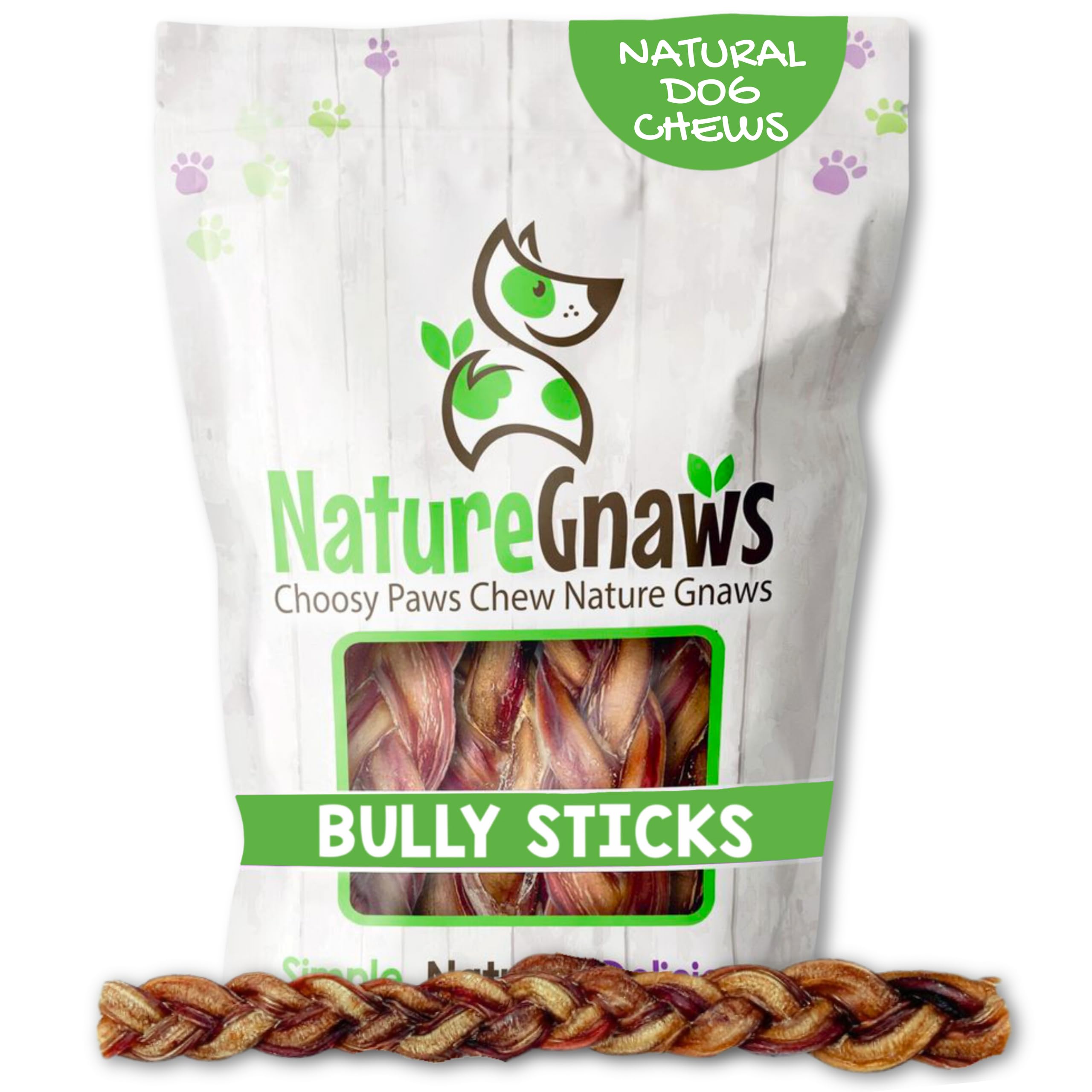 Nature Gnaws Braided Bully Sticks