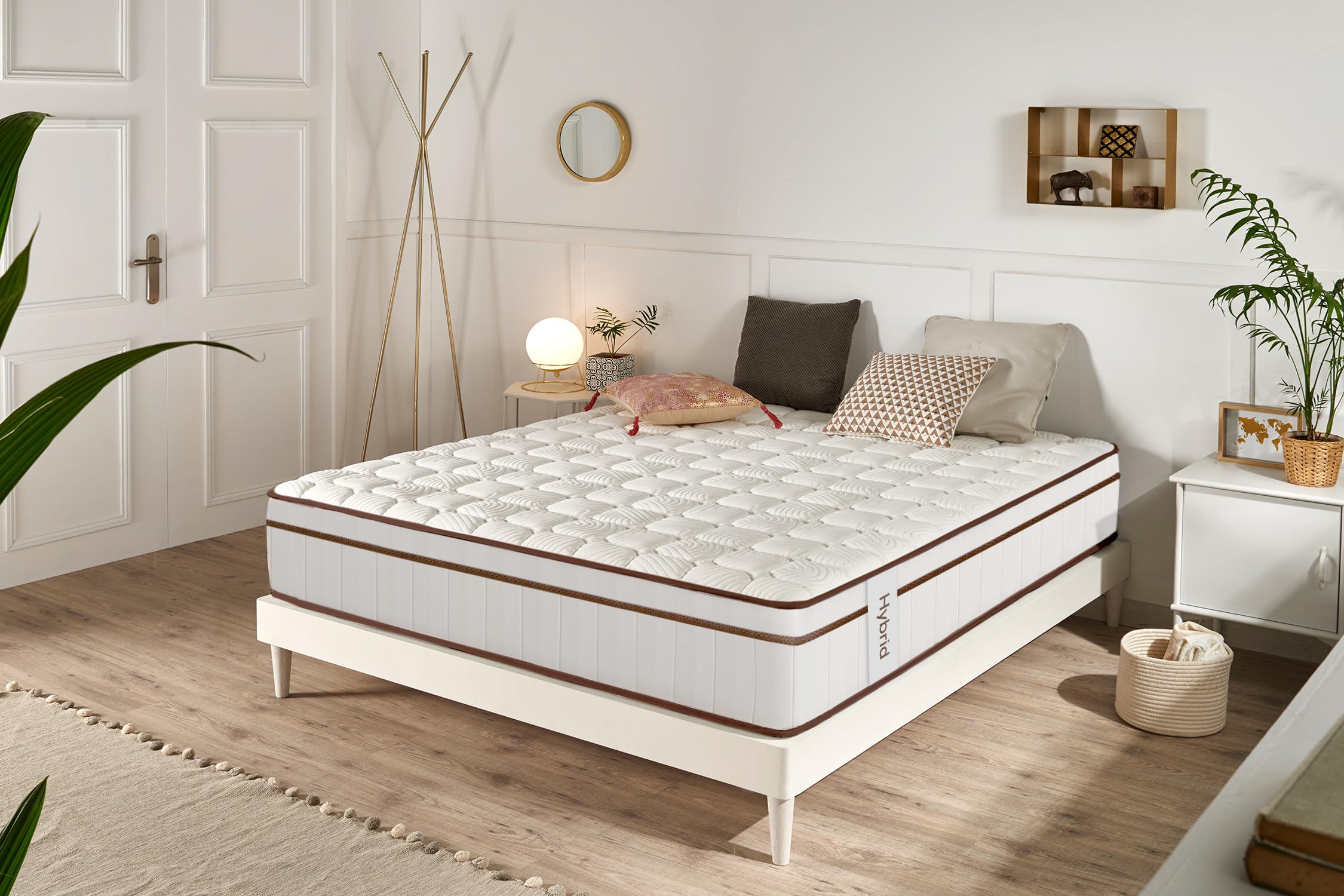 Moonia | Colchón Hybrid 30 cm Blanco | Multizonas de Confort | Tecnología Core Spring | Independencia de lechos | 150 x 190