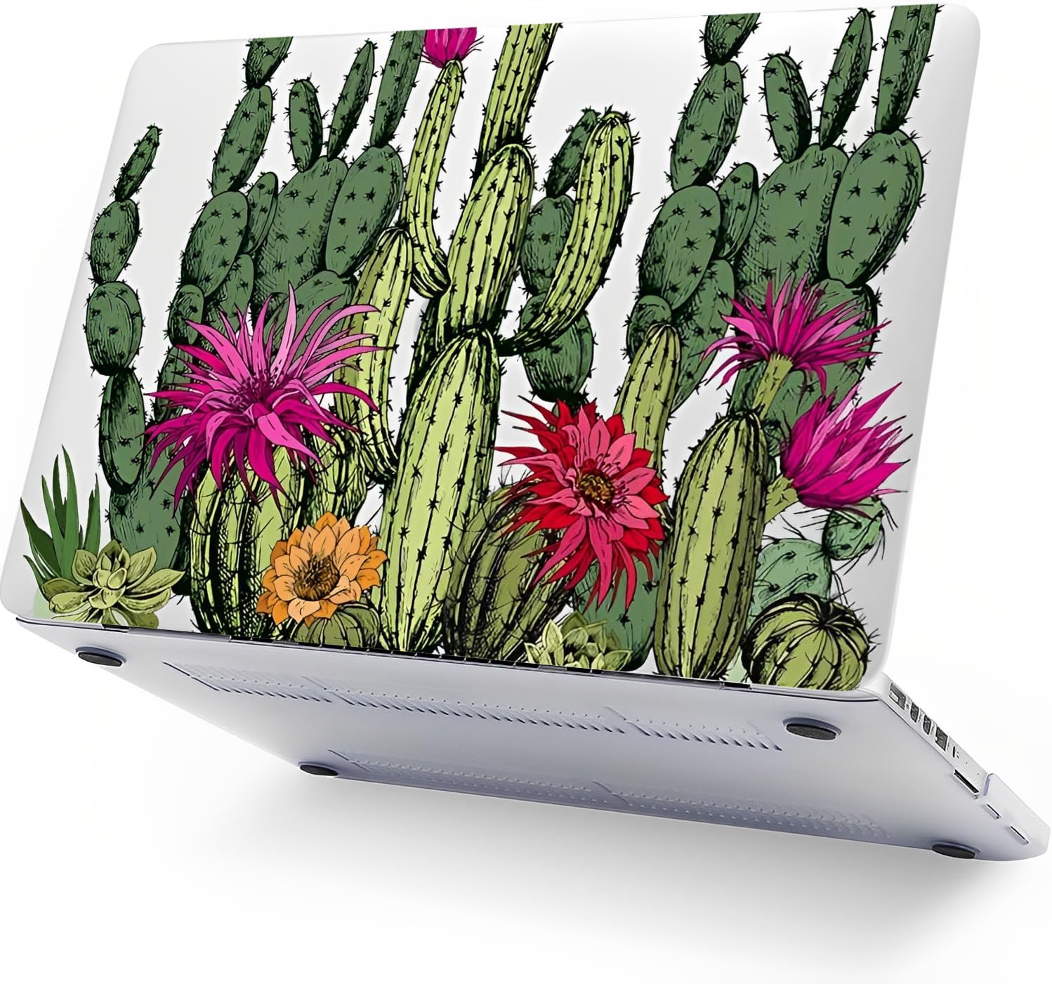 Hard Shell Compatible with MacBook Pro 13 inch 2015 2014 2013 2012 Release A1502 A1425, Printing Plastic Protective Laptop Case with Keyboard Cover for MacBook Pro Retina 13.3", Green Cactus