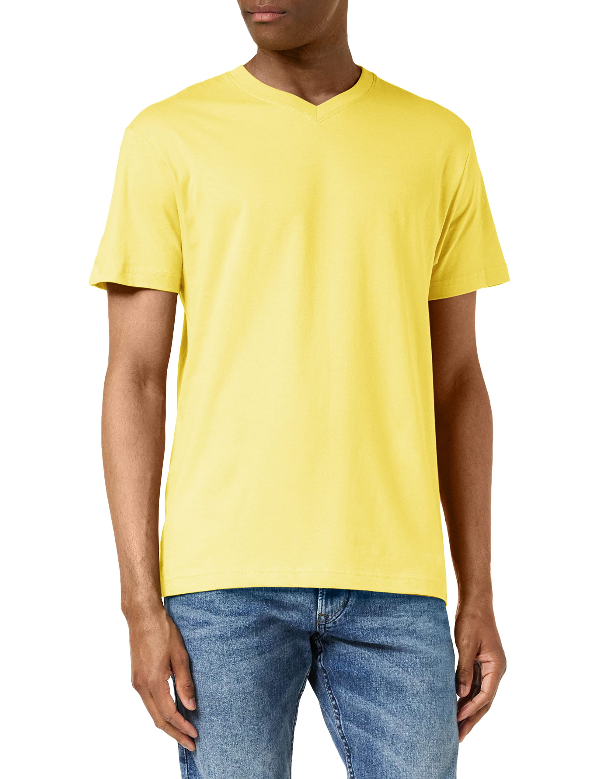 Stedman Apparel Men's Classic-T V-Neck/ST2300 Regular Fit Long Sleeve T-Shirt, Yellow, XX-Large
