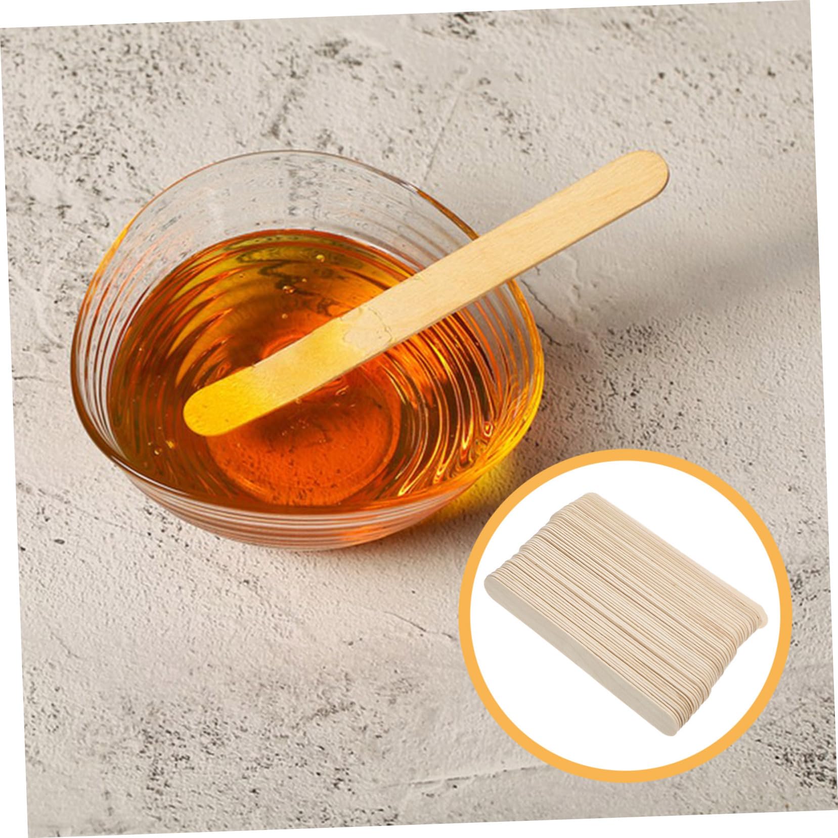 FOMIYES Juego De 6 Cajas De Varillas De Cera De Madera Natural Espátulas Para Depilación Seguras Para La Piel Sin Rebabas Para El Cuerpo Y El Rostro