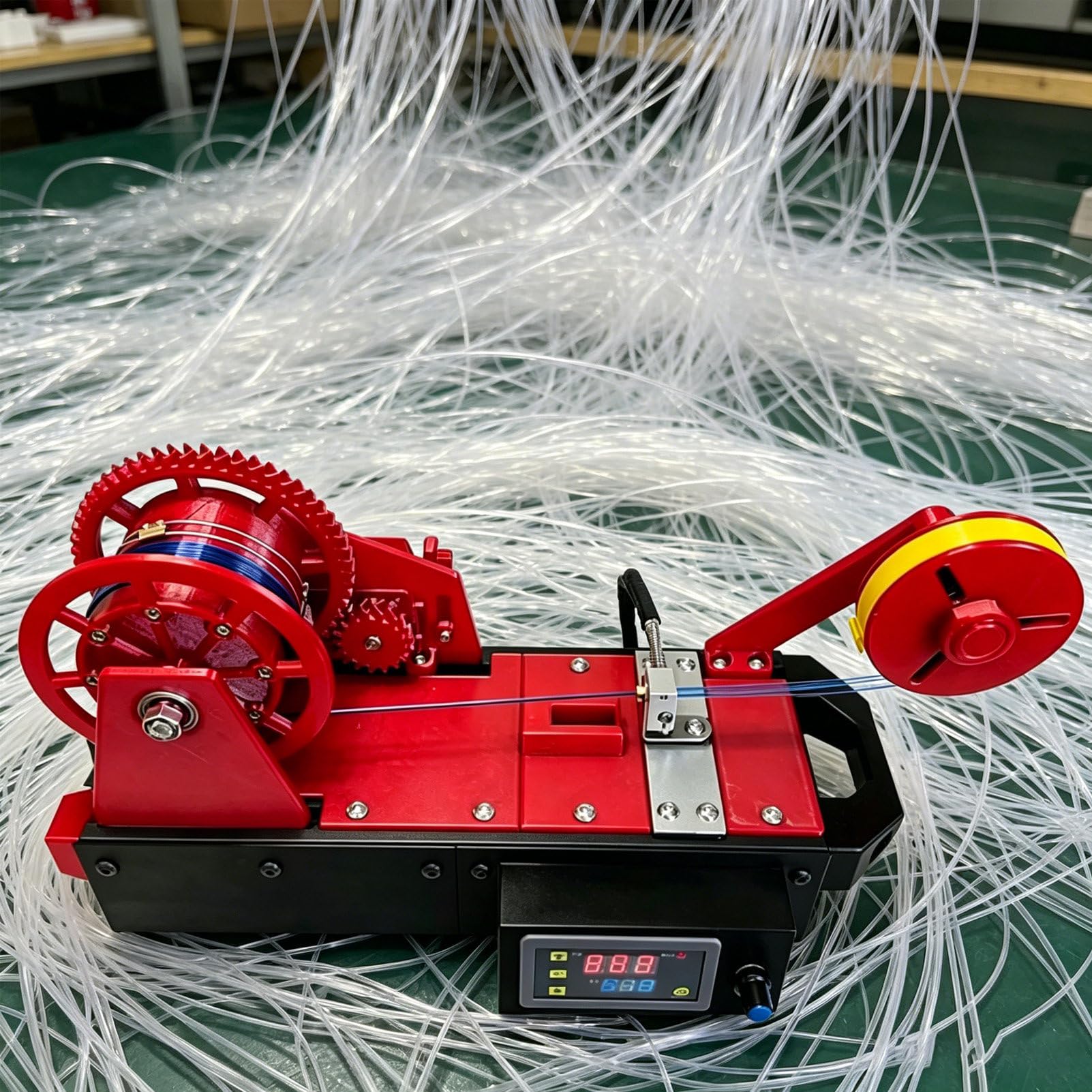 Pvxa Recycled PET Bottle Recycler for Families, 3D Desktop Filament Maker Machine, DIY Eco-Friendlys Plastic Recycling, for Families, Small Studios, DIY Makers Red