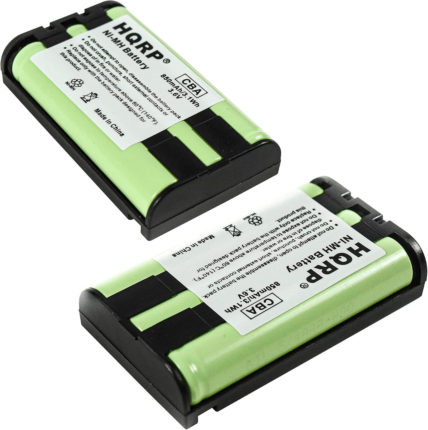 HQRP 2Pack Cordless Telephone Battery Compatible with NABC 721096000 / STB104