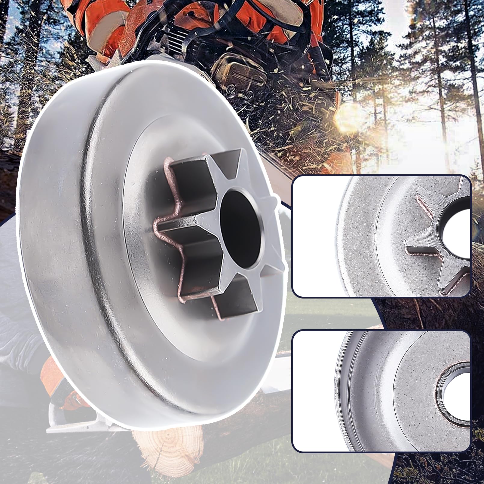 Kit Pompe à Huile Et Tambour D'embrayage 325"-7T Pour Husqvarna 340, 345, 350, Jonsered 2145, 2150, Pièces Moteur - Jardin