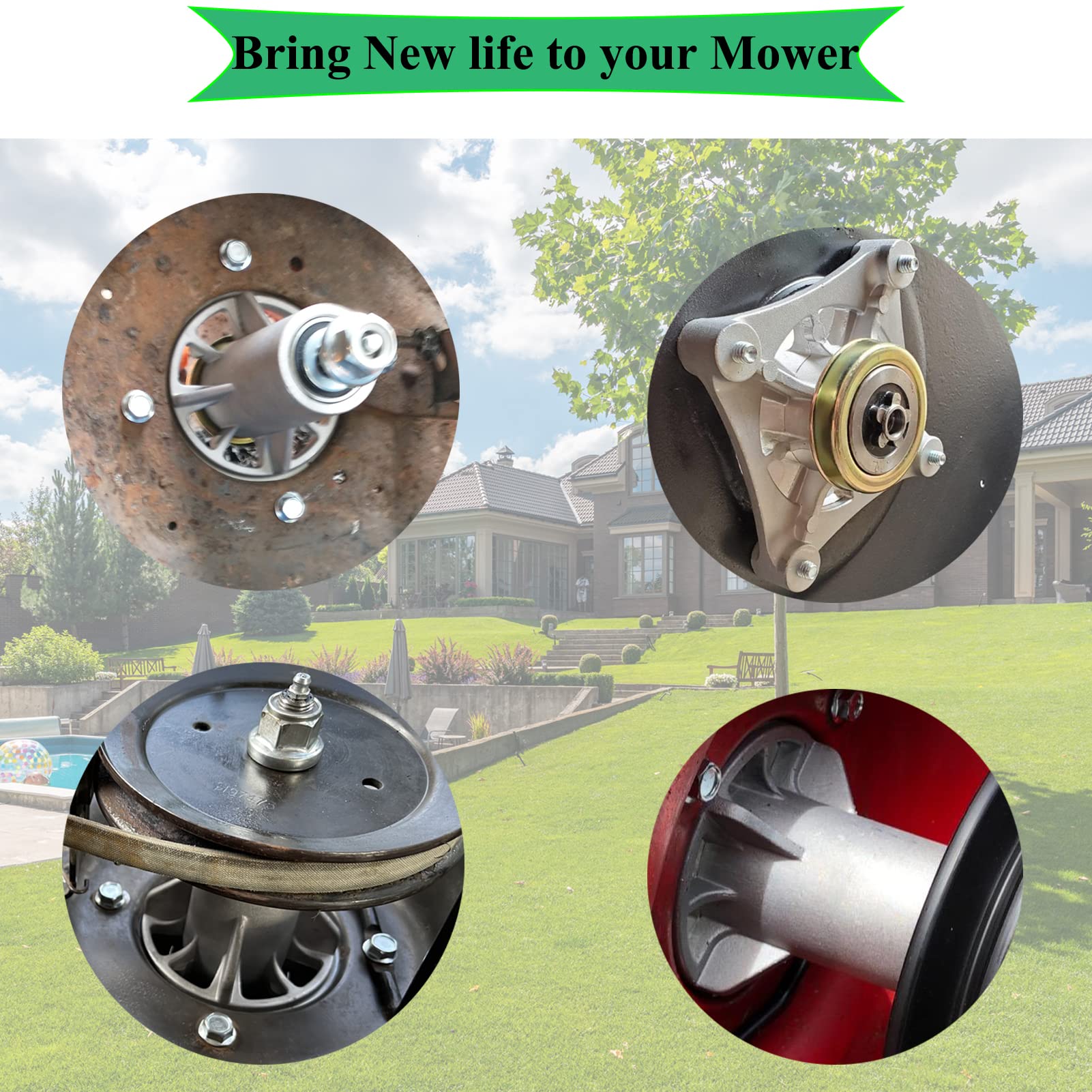 Yth22v46 Husqvarna Parts New Deck Rebuild Kit Spindle Pulley Belt