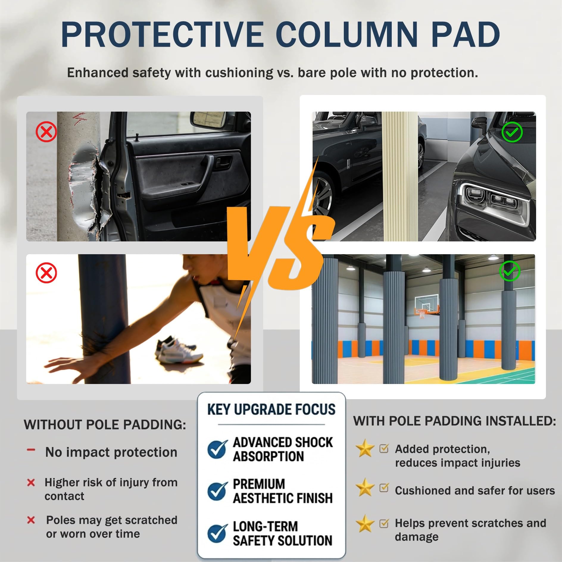 Protection Mur Garage, Rouleau Mousse NBR Anti-Choc, Bande Adhésive Murale pour Portière Voiture, Imperméable & Flexible pour Colonnes(Gray,Length 4m/13ft)