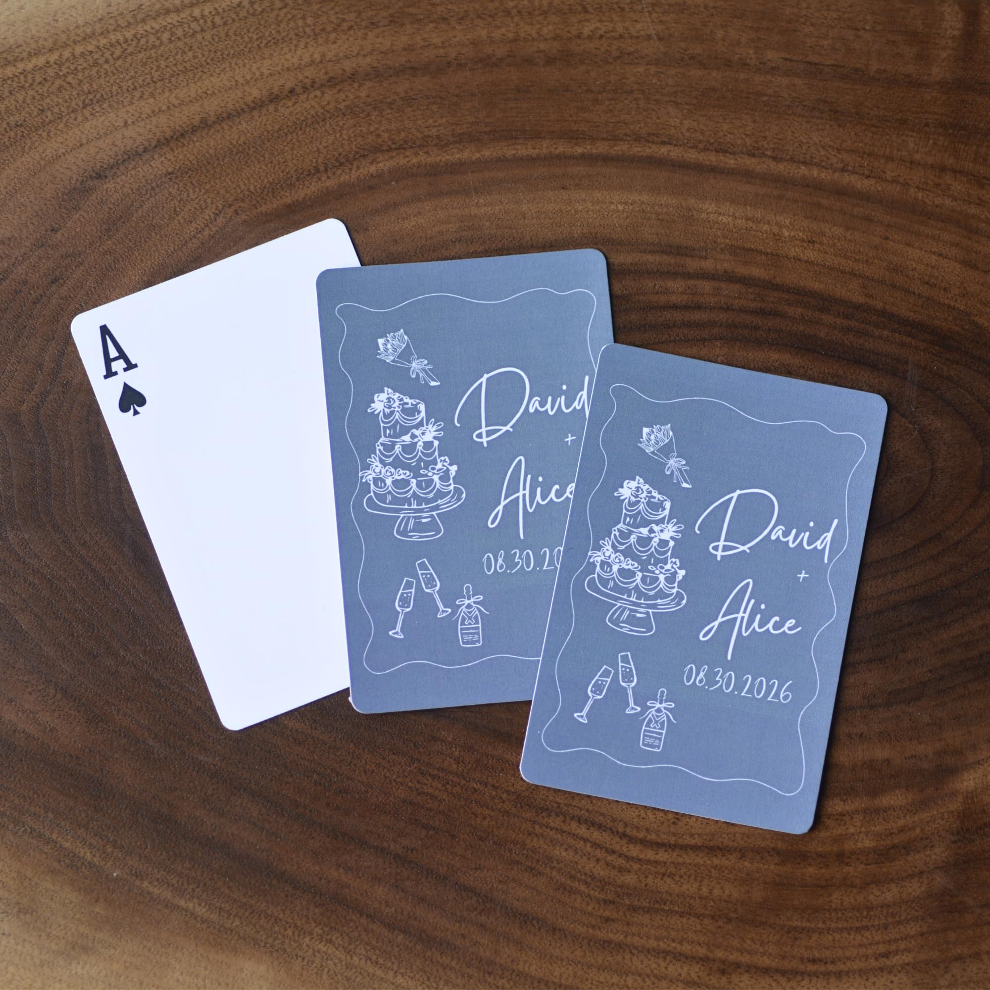 HNARPSLX Custom Wedding Guest Book Playing Cards, Wedding Guest Book Alternative, Deck of Cards Guest Book, Bridal Shower Favors, Blank Cards