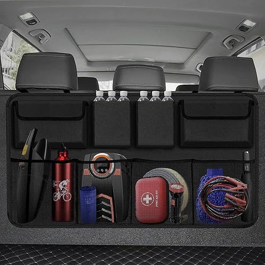 Lampostick Backseat Trunk Organizer Large Capacity Black