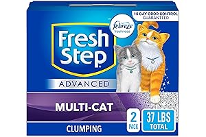 Fresh Step Multi-Cat Advanced Clumping Cat Litter 37 lbs (18.5 lbs x 2)