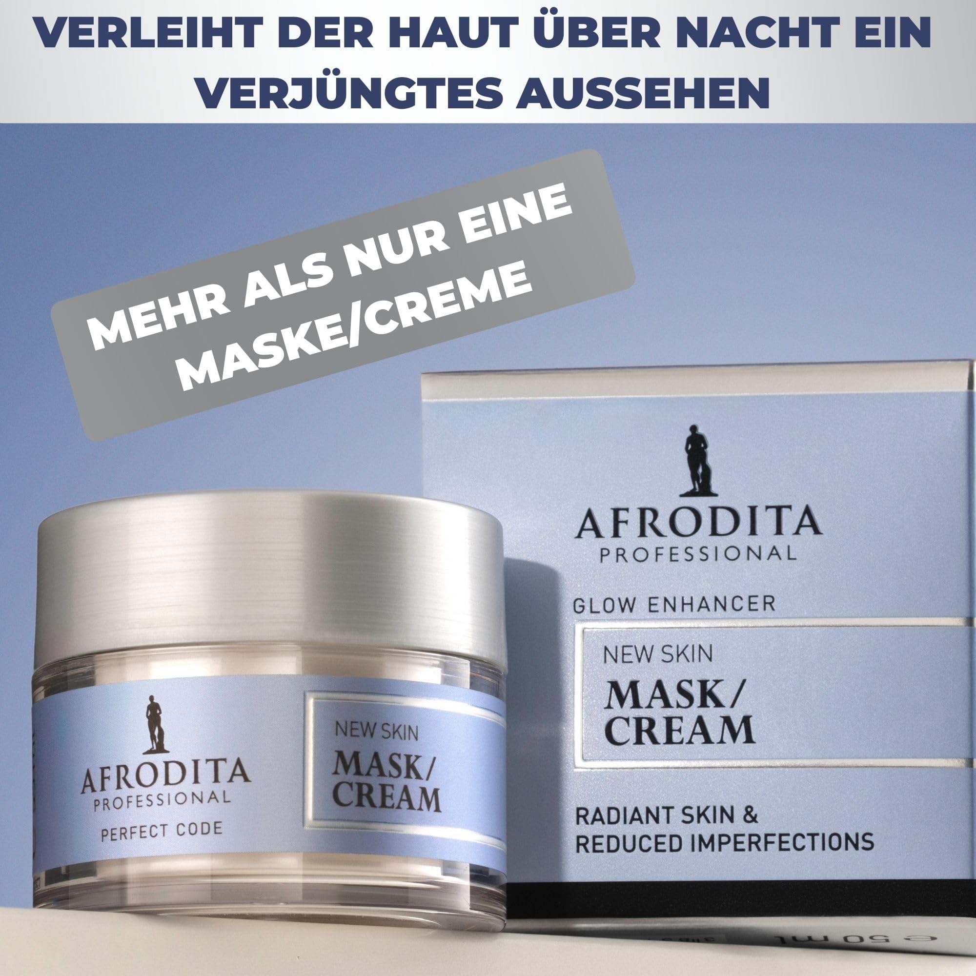 Afrodita Professional Overnight Gesichtsmaske & Nachtcreme 50 ml – Enzym Glow Maske für weichere glattere Haut, ebenmäßigeren Teint & weniger sichtbare Unregelmäßigkeiten