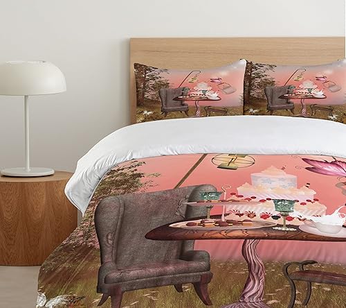 Miniatura 162 de Ambesonne Juego de funda de edredón de brújula, ilustración de mapa del mundo, marinero marítimo, equipo de vida monocromático, juego de ropa