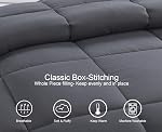 King Comforter Goose Down Alternative Microfiber Quilted Solid Comforter/Duvet Insert - Ultra Soft Hypoallergenic Bedding - Medium Warmth for All Seasons King Comforter -Grey