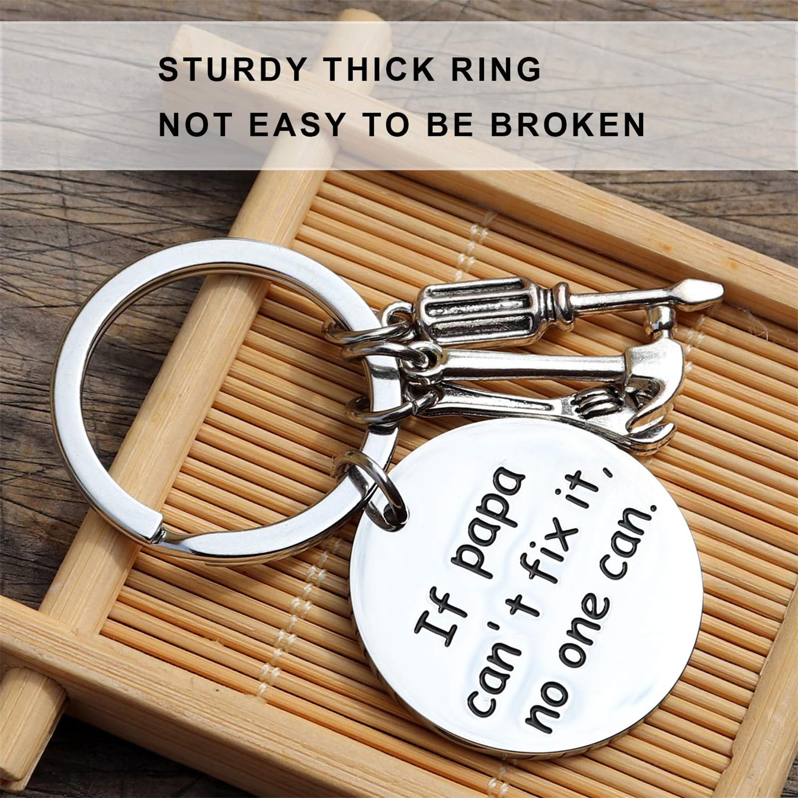 Papa Keychain from Grandson Granddaughter Funny Grandpa Key Chain from Grandkids Birthday Fathers Day Christmas Gifts