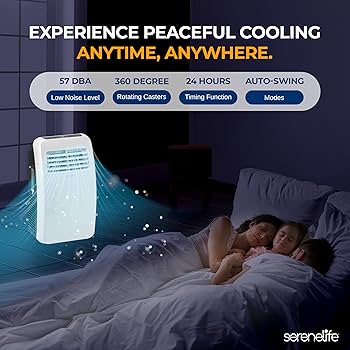 【スピード発送】【SereneLife 移動式 エアコン 小型 軽量】 工事不要 Amazon | SereneLife 移動式エアコン スポットクーラー 小型