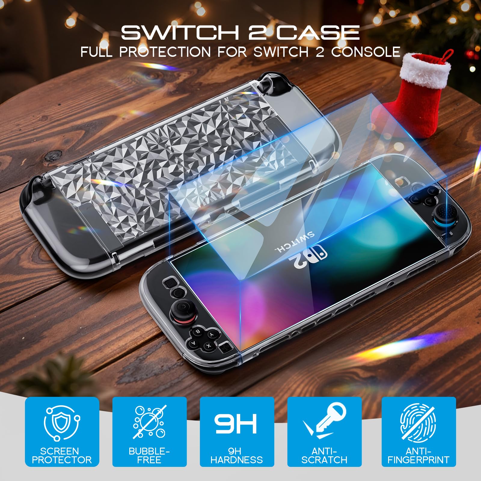 HEYSTOP Set di Accessori per Nintendo Switch 2 con Custodia da Trasporto Switch 2, Cover Protettiva Switch 2, Dock con Copertura Antipolvere Switch 2, Protezione per lo Schermo per Nintendo Switch 2