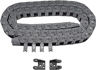 Befenybay R18 Internal Size 10X15mm 1Meter Length Black Plastic Flexible Drag Chain Cable Wire Carrier Open Type for 3D Printer and CNC Machines (10mmX15mm-Outside Open)