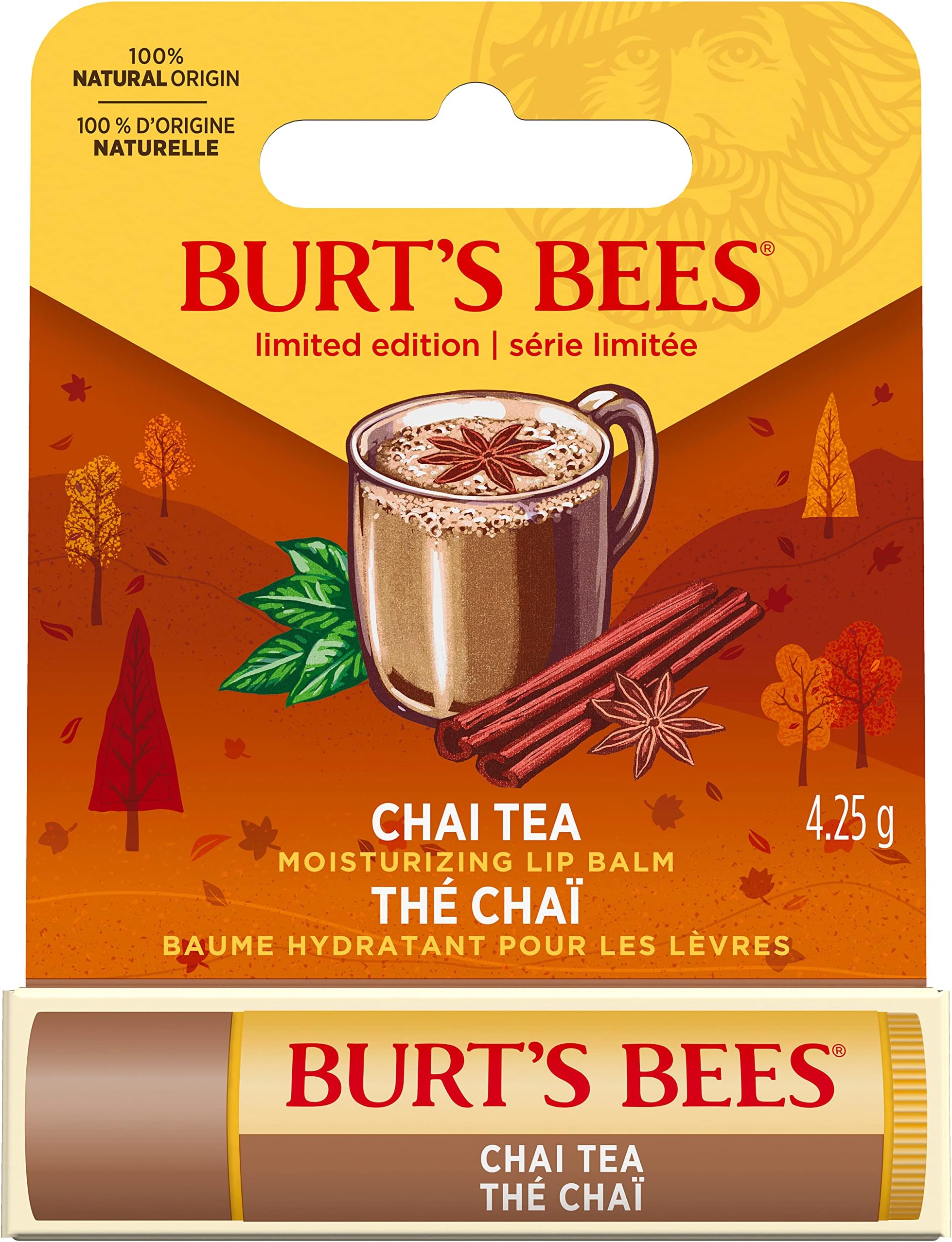 Burt's Bees Chai Tea Lip Balm Blister - 0.15oz Lip Balm