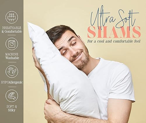 Miniatura 4 de Elegant Comfort Juego de 2 fundas de almohada con diseño plisado, calidad egipcia de 1500 hilos, diseño elegante, fácil cuidado, resistente a las