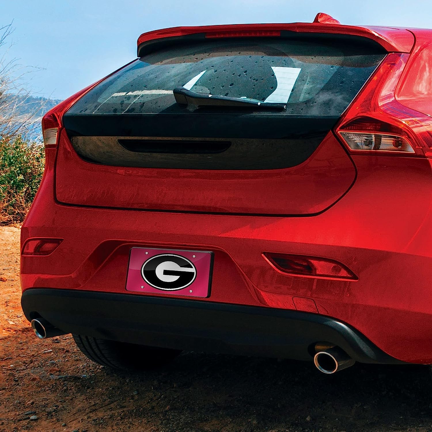 Rico Industries Georgia Bulldogs Red Laser License Plate