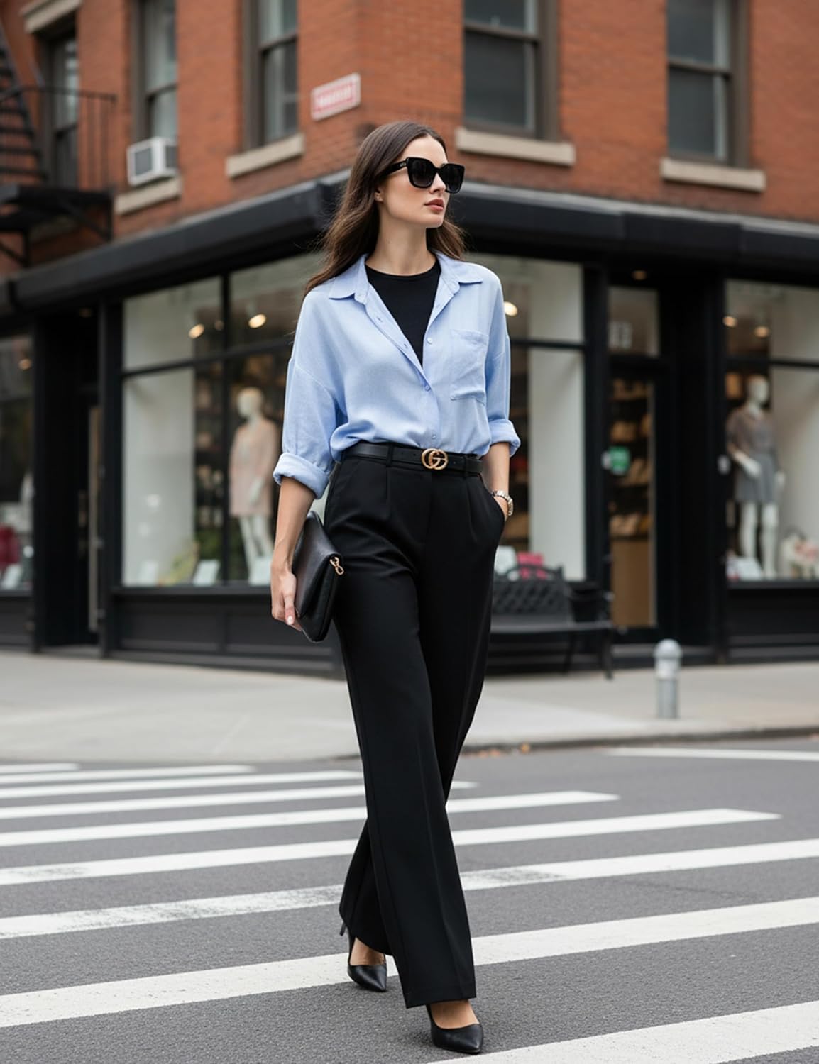 V VOCNI Women's Dress Pants Wide Leg Work Pants High Waist Business Casual Stretchy Dressy Trousers Office Slacks - Image 7