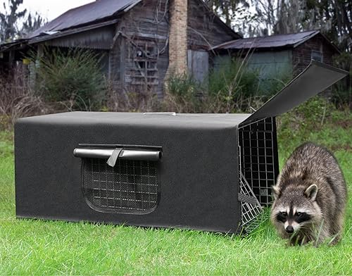 Miniatura 8 de Funda para jaula de trampa para animales, cubierta de jaula de trampa con ventana de malla para jaula de trampa de animales humanos de 1 a 2