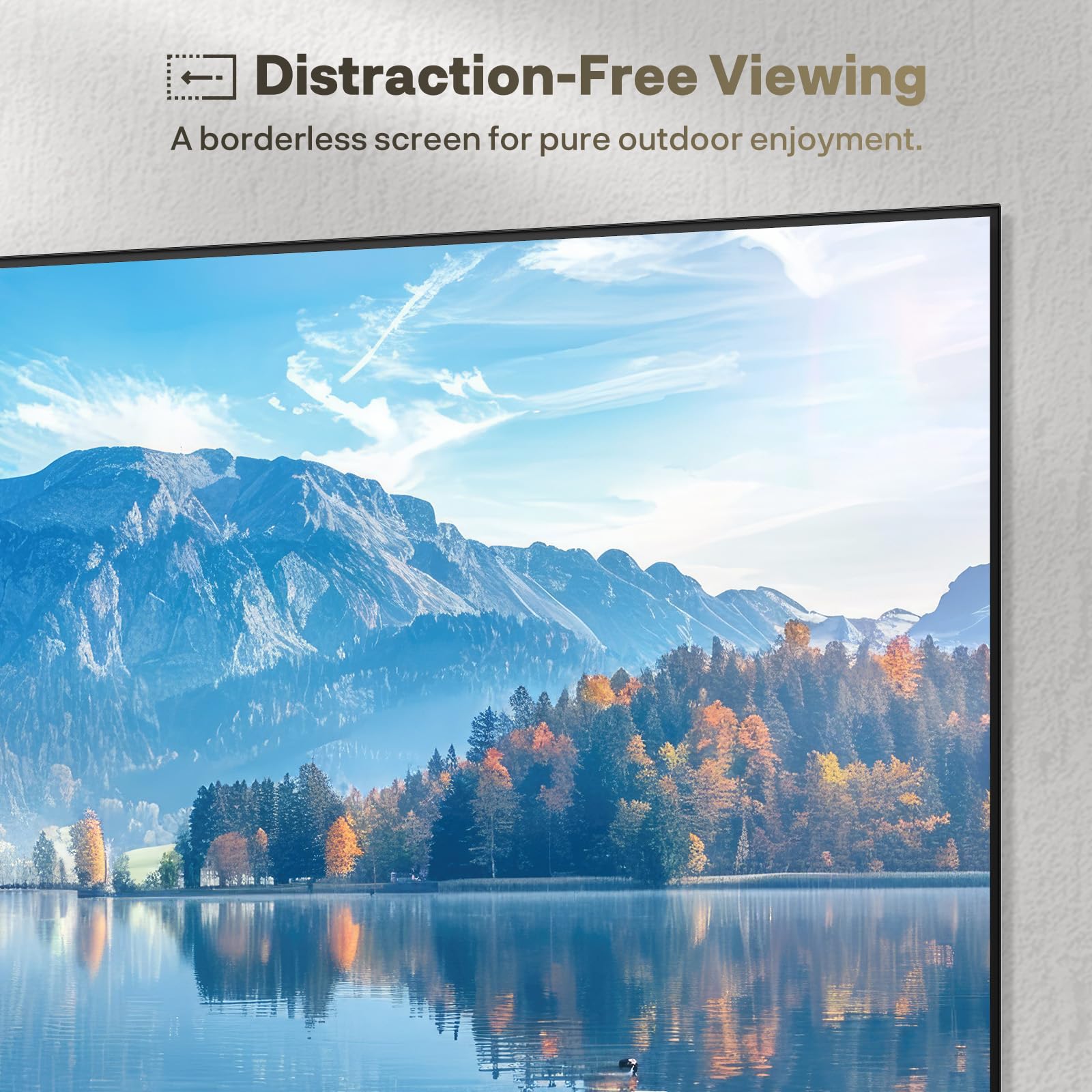 SYLVOX 75 inch Outdoor TV, Ultra-Narrow Bezel, 4K Smart Google TV
