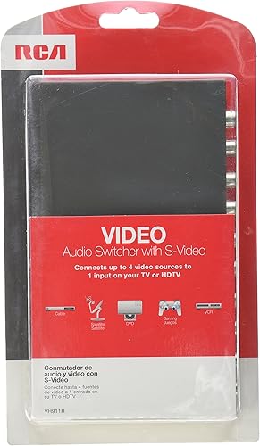 RCA Selector de sistema VH911R para TV, DVD Gaming VCR, DVR, videocámara y reproductor de CDgrabadora