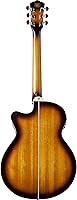 Vista 4 de Washburn Festival EA15 Mini Jumbo Cutaway, guitarra eléctrica acústica, ráfaga de tabaco