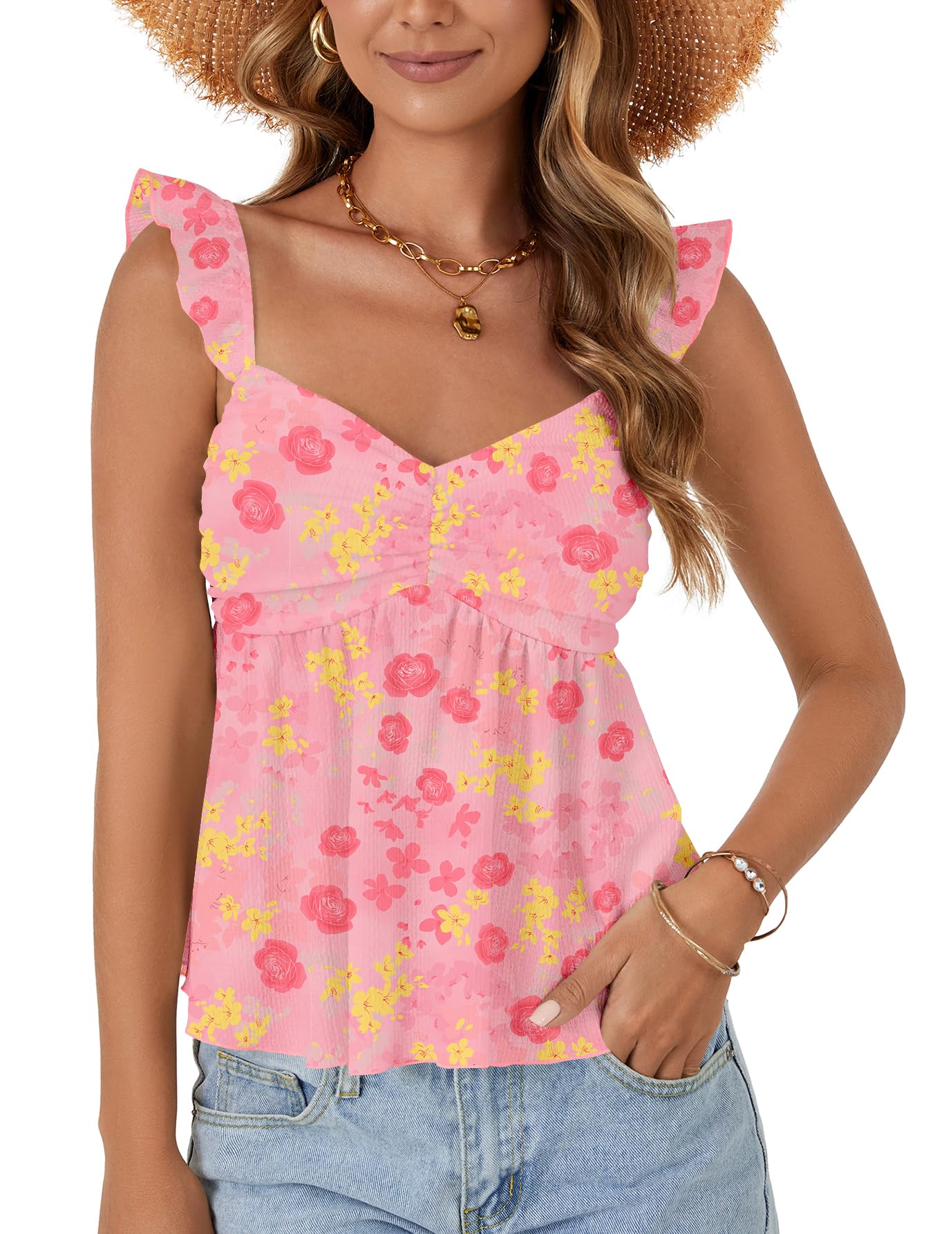 LYANER Women's Sleeveless Casual Tank Tops