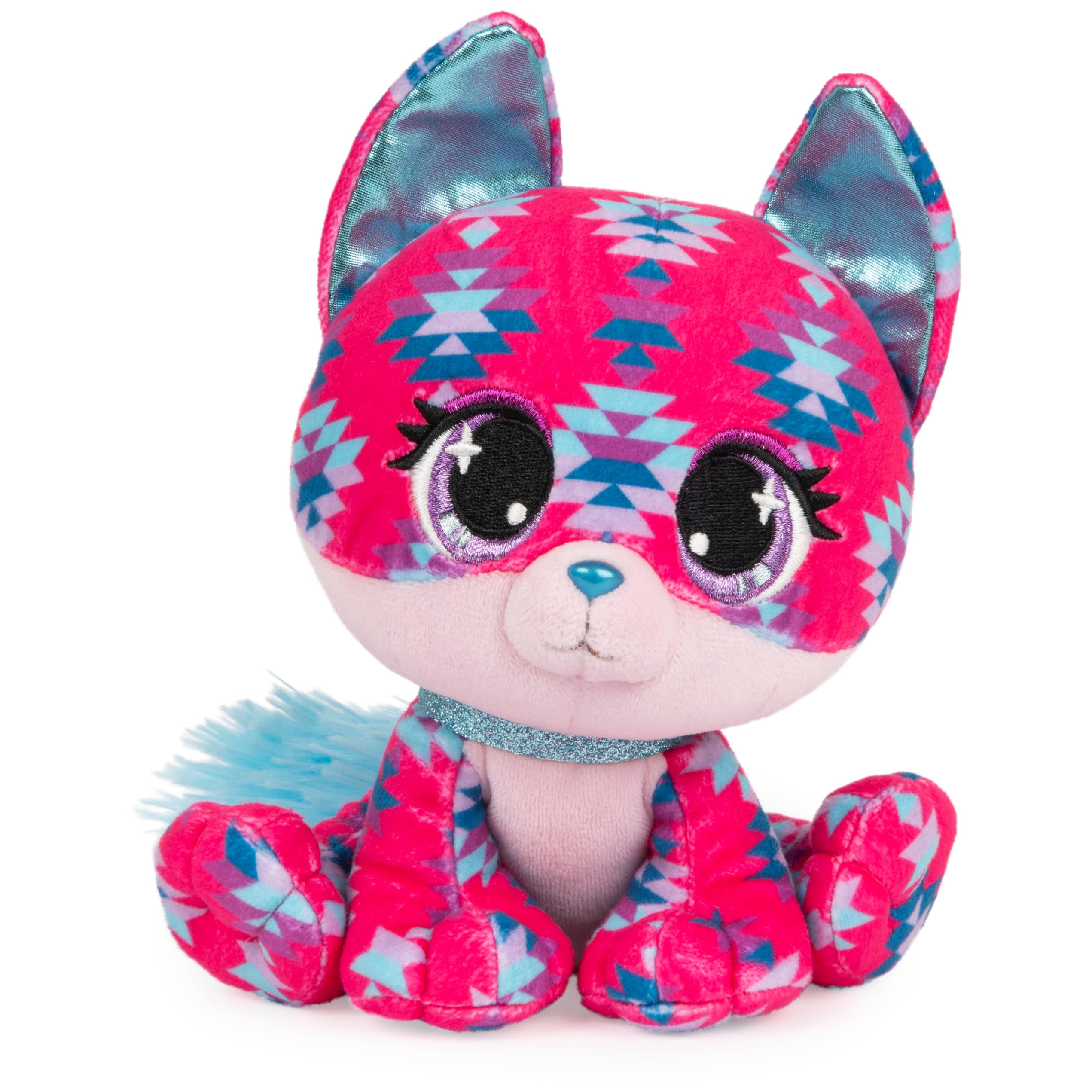 GUND P.Lushes Designer Fashion Pets Ciera Sunset Fox Stuffed Animal, Pink/Blue, 6”