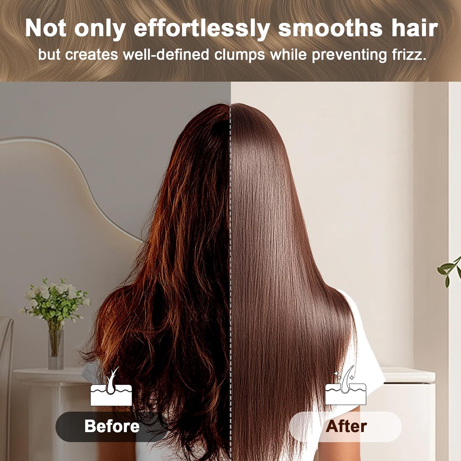 Boar Bristle Hair Brush for Fine Hair - Ultimate Smoothing Vented Detangler Wet Brush for Women, Gentle Scalp Massage, A Great Gift - Image 5