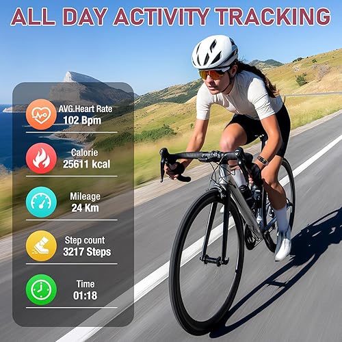 Miniatura 3 de Moremore Rastreador de actividad física con frecuencia cardíaca 247, rastreador de sueño, seguimiento de pasos, seguimiento de calorías, rastreador