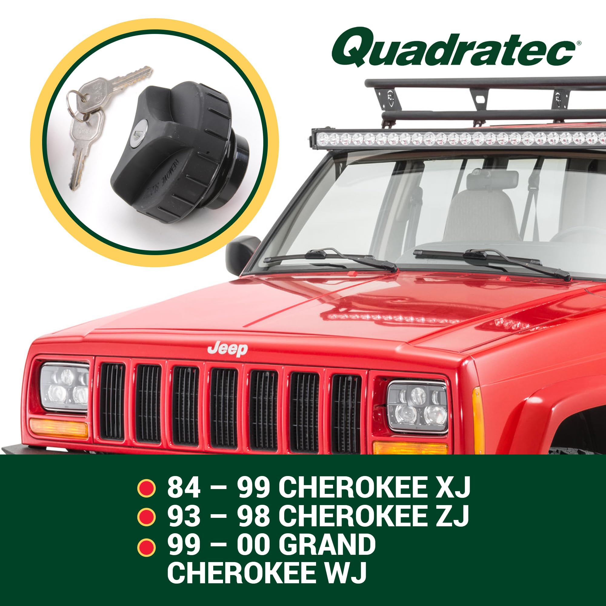 Non-Vented Locking Gas Cap – Fits Jeep Cherokee XJ 1984-1999