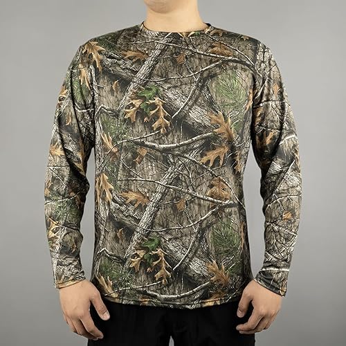 Vista 8 de LOOGU Mens Hunting Camo Shirt Lightweight, Camouflage Shirts for Men Long Sleeve Shirt for Fishing Hiking Camping