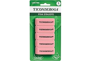 Ticonderoga Wedge Erasers: Your Pink Solution for Smudge-Free Erasing