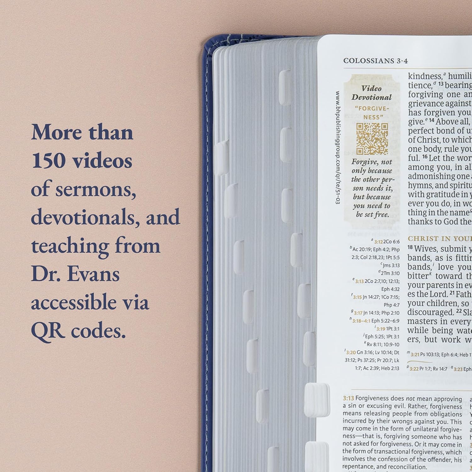 CSB Tony Evans Study Bible, Purple LeatherTouch, Indexed, Black Letter, Study Notes and Commentary, Articles, Videos, Charts, Easy-to-Read Bible Serif Type