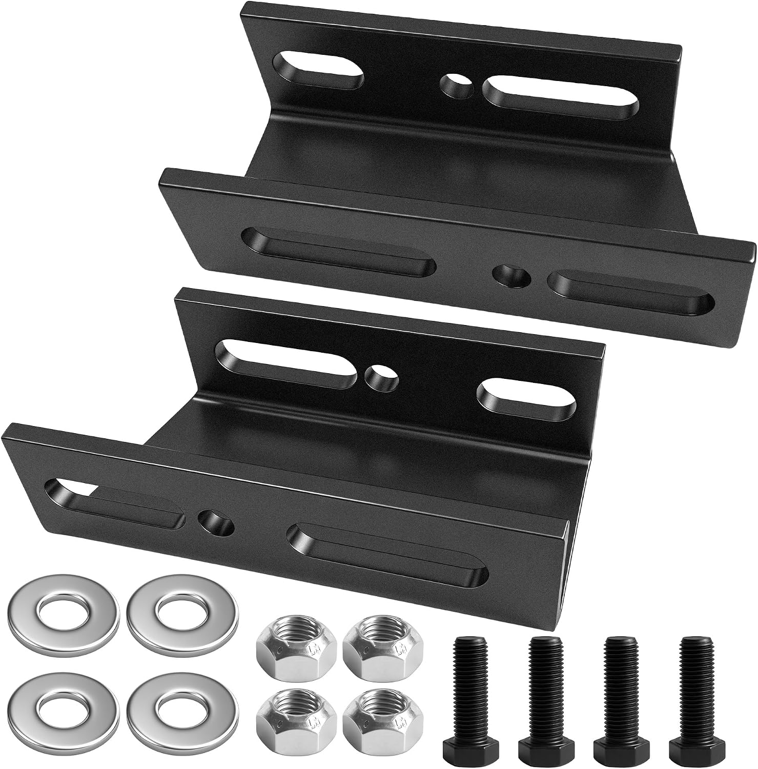Front Sway Bar Drop Brackets, Compatible with 1967-1987 Chevy/GMC C10/K10 (Model 1019), Black