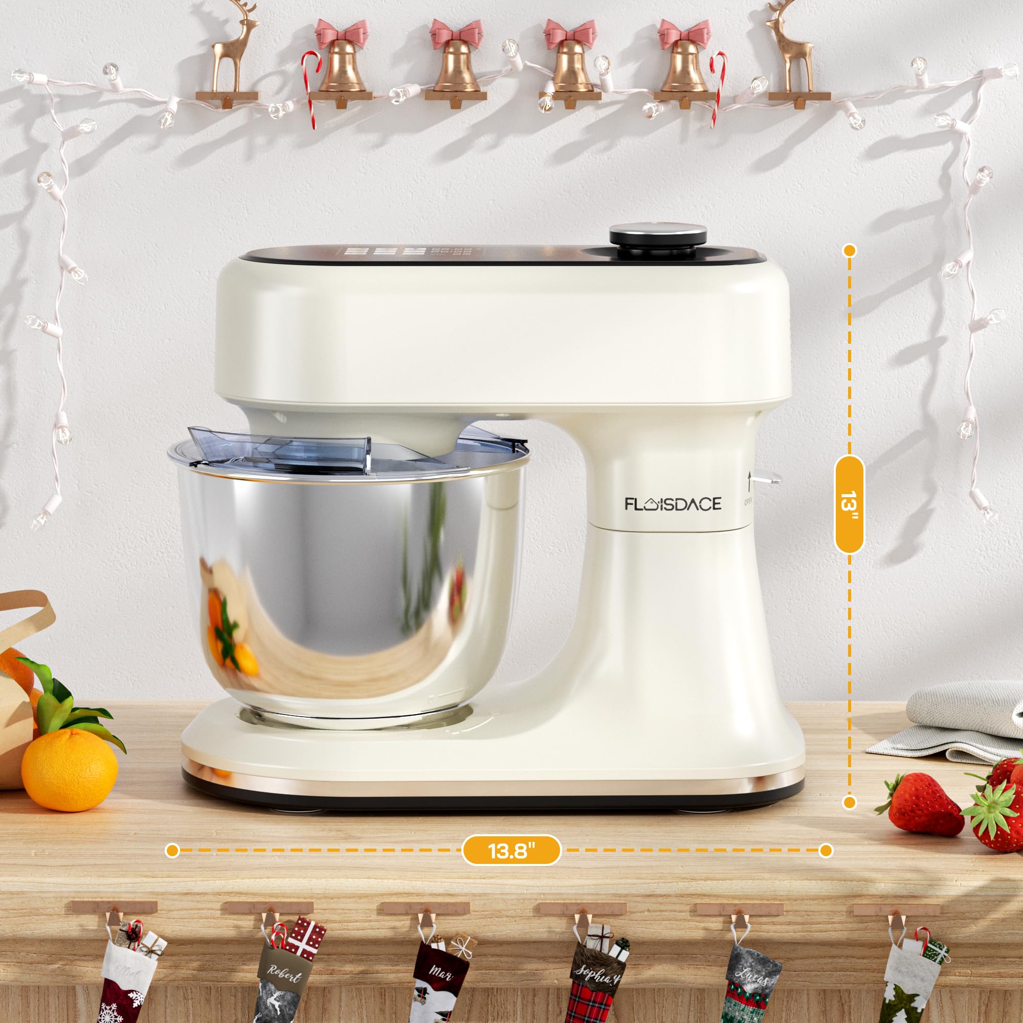 9-IN-1 Stand Mixer, 660W 12-Speed Kitchen Mixer, 5.5QT Bowl