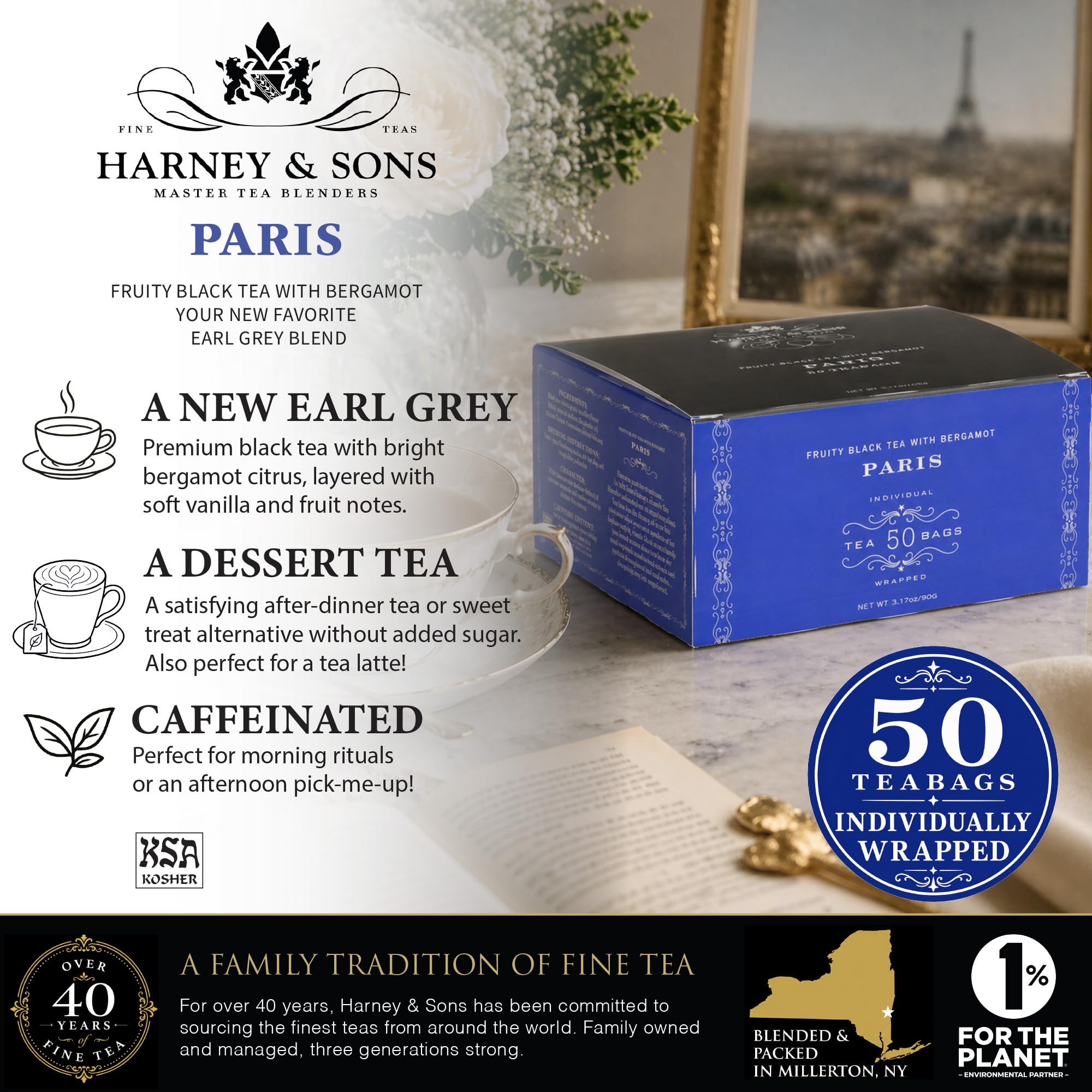 Amazon.co.jp: ハーニー&サンズ（HARNEY&SONS） 《 50Teabag 》 パリ